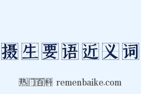 摄生要语近义词是什么意思的图片